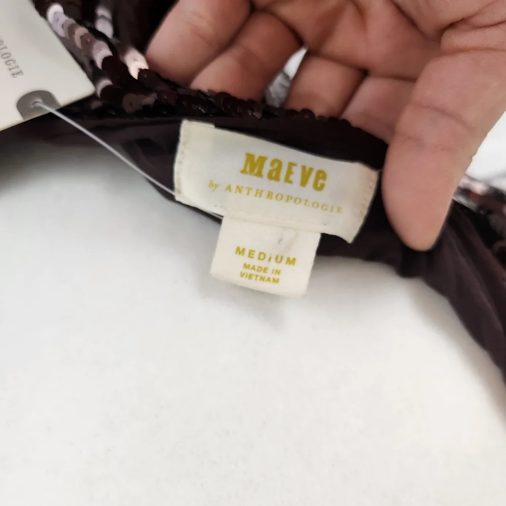 Maeve by Anthropologie Brown Kara Sequined Mini Dress - Picture 8 of 13